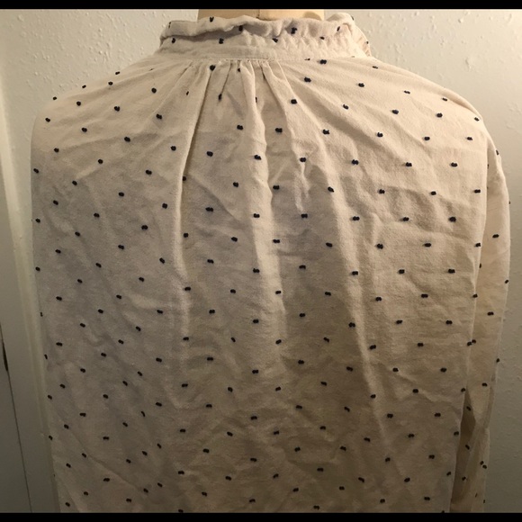 Cream Linen/Cotton button down shirt - Picture 3 of 5